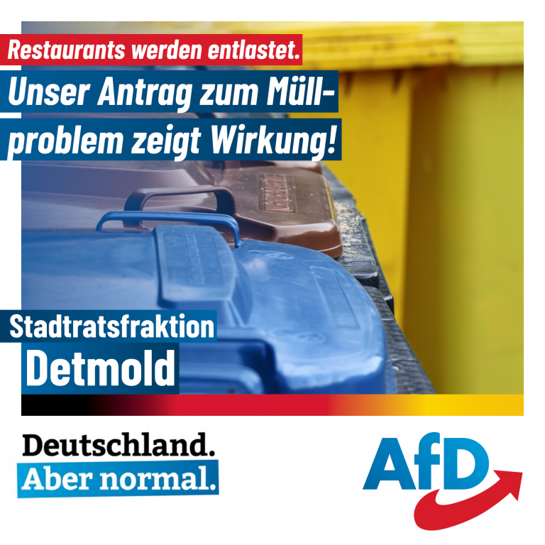 Unser Antrag zum Müllproblem zeigt Wirkung – Restaurants werden ...